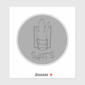 Autocollant vinyle sur mesure gris rond Shots (Feuille)