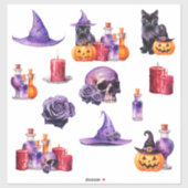 Autocollant vinyle sur mesure Halloween couleur Se (Feuille)