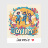 Autocollant vinyle sur mesure Joy (Feuille)
