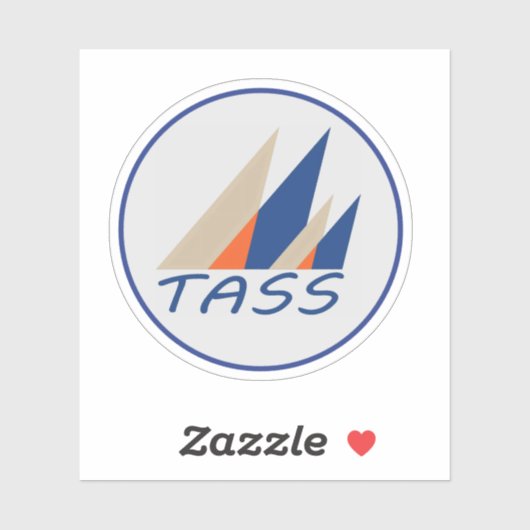Autocollant vinyle sur mesure Logo TASS (Feuille)