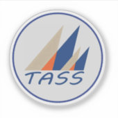 Autocollant vinyle sur mesure Logo TASS (Devant)