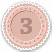 Autocollant vinyle sur mesure Médaille de bronze d (Recto)