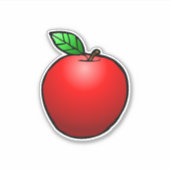 Autocollant vinyle sur mesure Pomme Rouge (Devant)