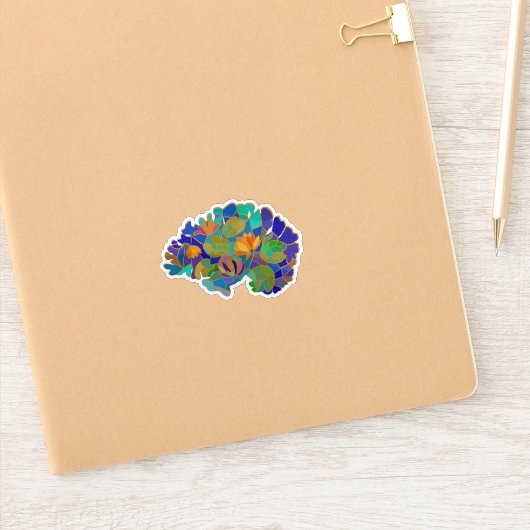 Autocollant vinyle sur mesure pour cerveau (Carnet)