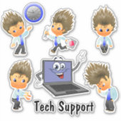 Autocollant vinyle sur mesure pour le soutien tech (Devant)