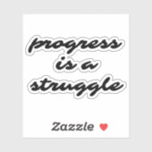 Autocollant vinyle sur mesure Progress (Feuille)