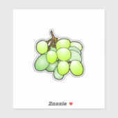 Autocollant vinyle sur mesure Raisins (Feuille)