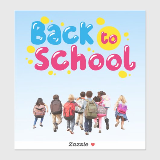Autocollant vinyle sur mesure Retour à l'école (Feuille)