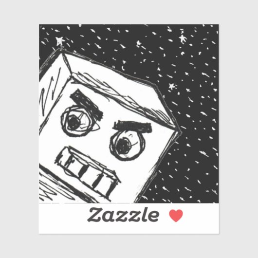 Autocollant vinyle sur mesure Robot Rapide KARL (Feuille)