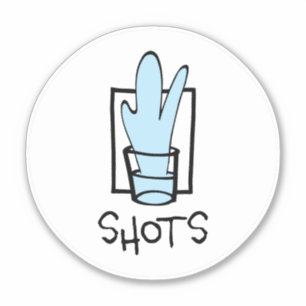 Autocollant vinyle sur mesure rond Shots