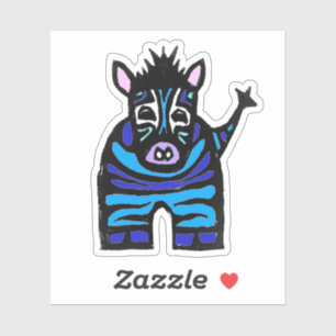 Autocollant vinyle sur mesure - Zander Zebra