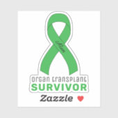Autocollant vinyle survivant de greffe d'organe (Feuille)