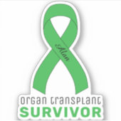 Autocollant vinyle survivant de greffe d'organe (Devant)