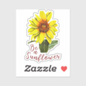 Autocollant vinyle tournesol (Feuille)