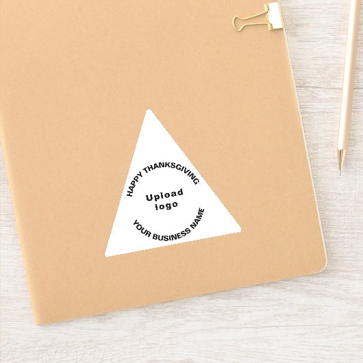 Autocollant vinyle triangle blanc de remerciement  (Carnet)