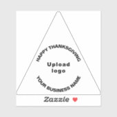 Autocollant vinyle triangle blanc de remerciement  (Feuille)