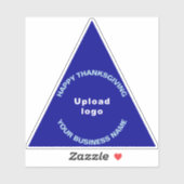 Autocollant vinyle triangle bleu de remerciement d (Feuille)