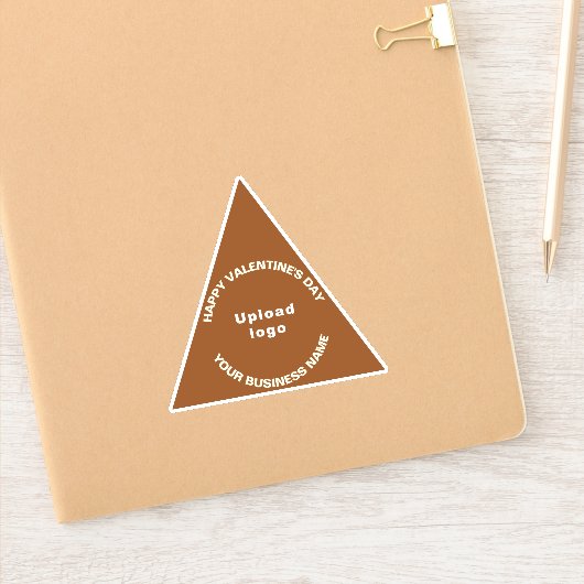 Autocollant vinyle triangle bleu de Saint-Valentin (Carnet)
