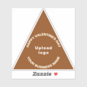 Autocollant vinyle triangle bleu de Saint-Valentin (Feuille)