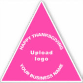 Autocollant vinyle triangle rose de Thanksgiving d (Devant)