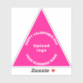 Autocollant vinyle triangle rose Saint Valentin (Feuille)