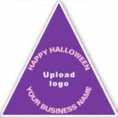 Autocollant vinyle triangle violet d'Halloween d'a (Devant)