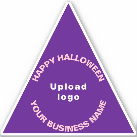 Autocollant vinyle triangle violet d'Halloween d'a (Devant)