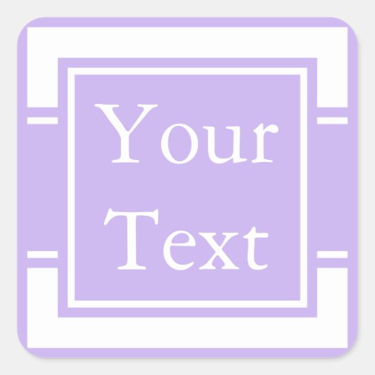 Autocollant violet et blanc ou Étiquette avec text (Devant)