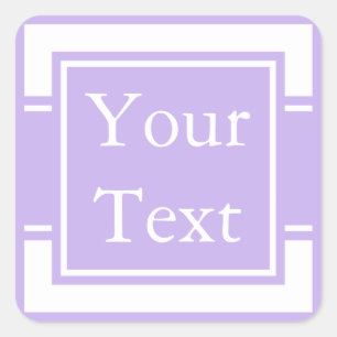Autocollant violet et blanc ou Étiquette avec text