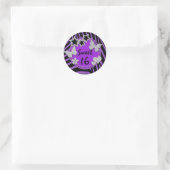 Autocollant violet noir argent Parties scintillant (Sac)
