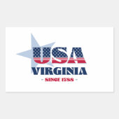 Autocollant Virginia My Home State (Devant)