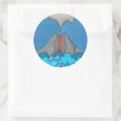 Autocollant Volcano Expressionniste Original Art P (Sac)