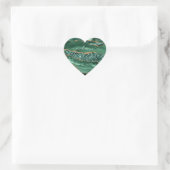 Autocollant Votre Nom Agate Vert Paillettes Dorées (Sac)