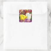 Autocollant Votre Nom Fleur de Tulipe Son nom (Sac)