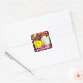 Autocollant Votre Nom Fleur de Tulipe Son nom (Enveloppe)