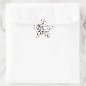 Autocollant "Vous êtes une étoile" – Étoiles dorée (Sac)
