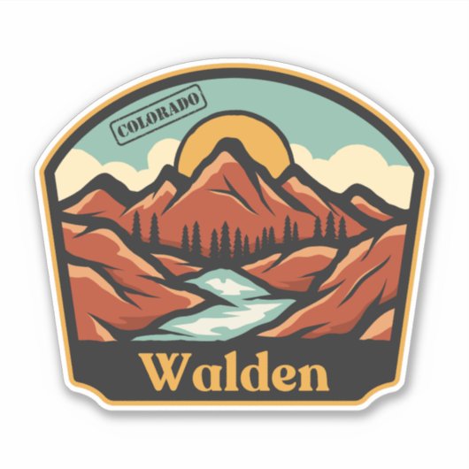 Autocollant Walden, Colorado (Devant)