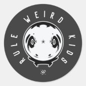 Autocollant Weird Kids Rule – devise drôle de biza (Devant)