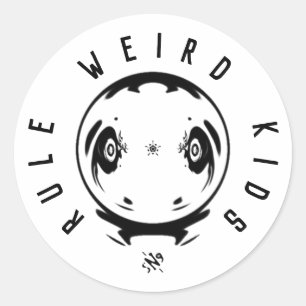 Autocollant Weird Kids Rule – devise drôle de biza