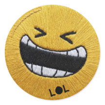 Autocollant WhatsApp Emoji drôle LOL qui rit | Cut