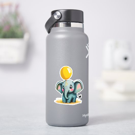 Autocollant Whimsical pour éléphant mignon pour en (HydroFlask)