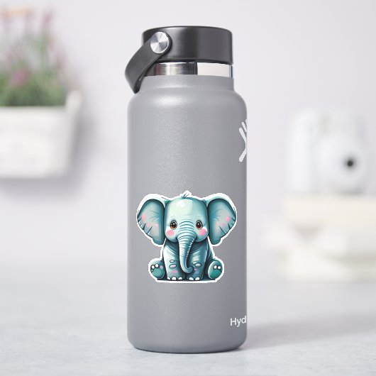 Autocollant Whimsical pour éléphant mignon pour en (HydroFlask)