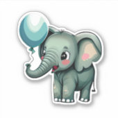 Autocollant Whimsical pour éléphant mignon pour en (Devant)
