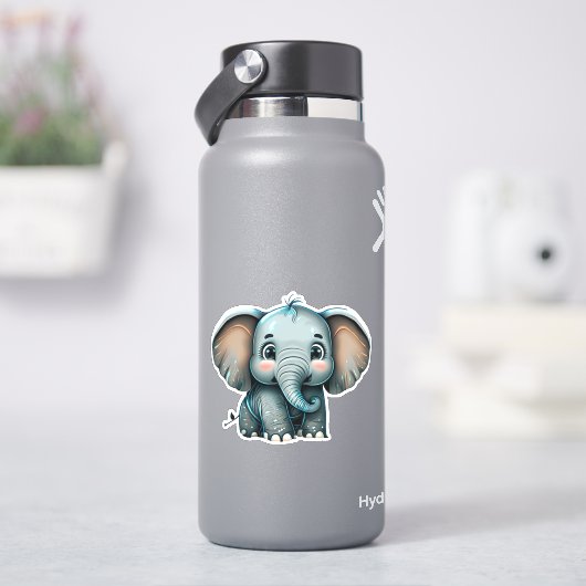 Autocollant Whimsical pour éléphant mignon pour en (HydroFlask)