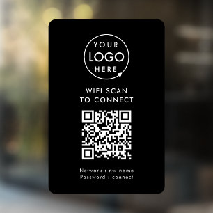 Autocollant WiFi pour Fenêtre Panneau Adhésif QR