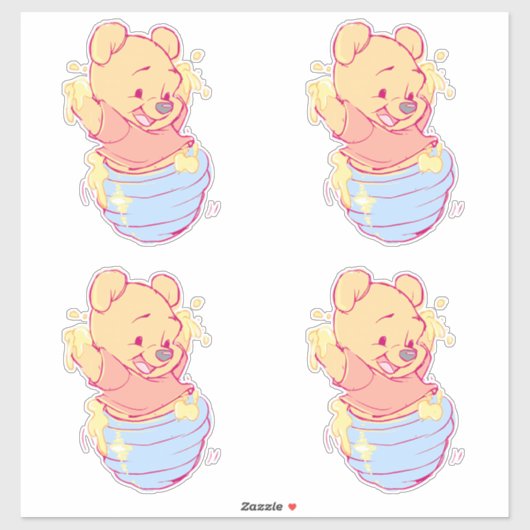 Autocollant Winnie l'ourson (Feuille)