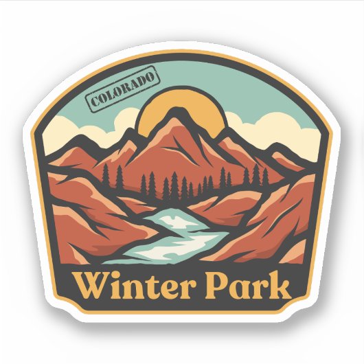Autocollant Winter Park, Colorado (Devant)