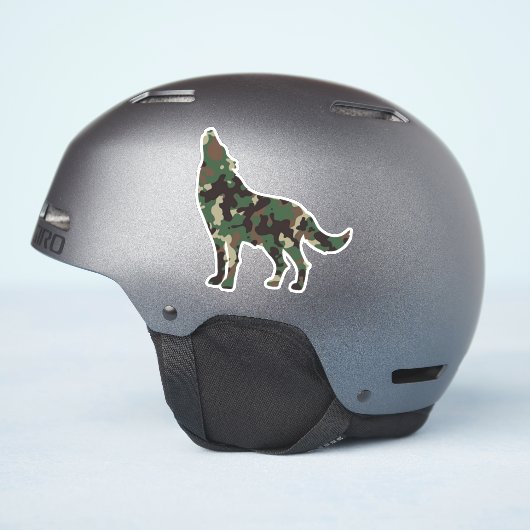 Autocollant Wolf Camo (Côté casque)