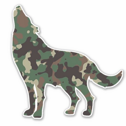 Autocollant Wolf Camo (Devant)