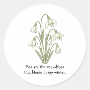 Autocollant Wonky Zoo Lovely Snowdrops